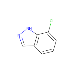 Clc1cccc2cn[nH]c12 ZINC000012336533