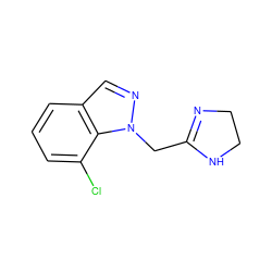 Clc1cccc2cnn(CC3=NCCN3)c12 ZINC000073258668