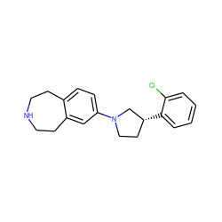 Clc1ccccc1[C@@H]1CCN(c2ccc3c(c2)CCNCC3)C1 ZINC000169347280