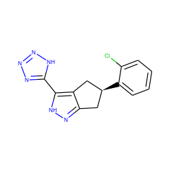 Clc1ccccc1[C@H]1Cc2n[nH]c(-c3nnn[nH]3)c2C1 ZINC000040977517