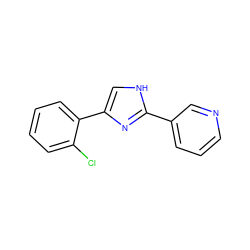 Clc1ccccc1-c1c[nH]c(-c2cccnc2)n1 ZINC000013553741