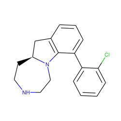 Clc1ccccc1-c1cccc2c1N1CCNCC[C@H]1C2 ZINC000013535449