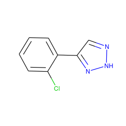 Clc1ccccc1-c1cn[nH]n1 ZINC000034049726