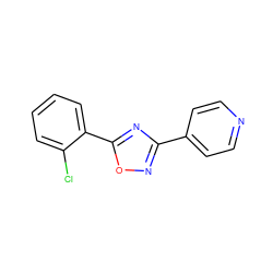 Clc1ccccc1-c1nc(-c2ccncc2)no1 ZINC000000001947