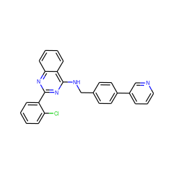 Clc1ccccc1-c1nc(NCc2ccc(-c3cccnc3)cc2)c2ccccc2n1 ZINC000169341028