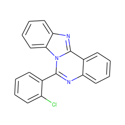 Clc1ccccc1-c1nc2ccccc2c2nc3ccccc3n12 ZINC000000261917