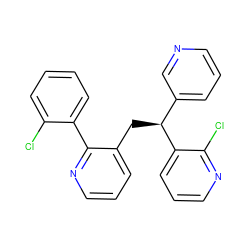 Clc1ccccc1-c1ncccc1C[C@@H](c1cccnc1)c1cccnc1Cl ZINC001772637124