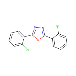 Clc1ccccc1-c1nnc(-c2ccccc2Cl)o1 ZINC000000212028