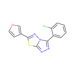 Clc1ccccc1-c1nnc2sc(-c3ccoc3)nn12 ZINC000096905513