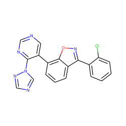 Clc1ccccc1-c1noc2c(-c3cncnc3-n3cncn3)cccc12 ZINC000205212768