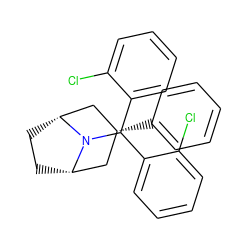 Clc1ccccc1C(c1ccccc1Cl)N1[C@H]2CC[C@@H]1C[C@H](c1ccccc1)C2 ZINC000103230671