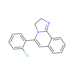 Clc1ccccc1C1=Cc2ccccc2C2=NCCN12 ZINC000013740206