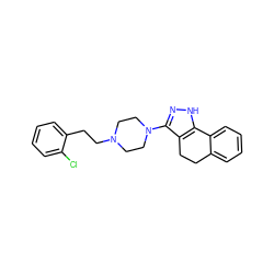 Clc1ccccc1CCN1CCN(c2n[nH]c3c2CCc2ccccc2-3)CC1 ZINC000000840721