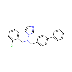 Clc1ccccc1CN(Cc1ccc(-c2ccccc2)cc1)n1ccnc1 ZINC000003639507