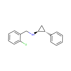 Clc1ccccc1CN[C@H]1C[C@@H]1c1ccccc1 ZINC000044423903