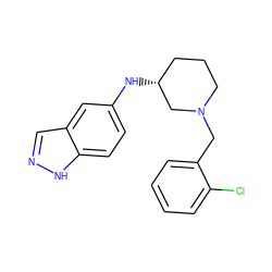 Clc1ccccc1CN1CCC[C@@H](Nc2ccc3[nH]ncc3c2)C1 ZINC000028642190