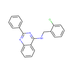 Clc1ccccc1CNc1nc(-c2ccccc2)nc2ccccc12 ZINC000003348213