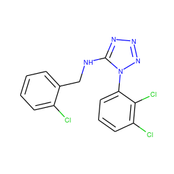 Clc1ccccc1CNc1nnnn1-c1cccc(Cl)c1Cl ZINC000071341147