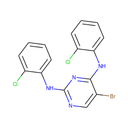 Clc1ccccc1Nc1ncc(Br)c(Nc2ccccc2Cl)n1 ZINC000203004038