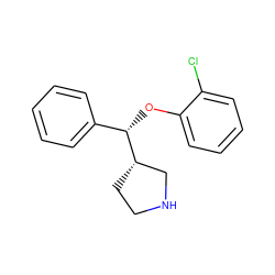 Clc1ccccc1O[C@@H](c1ccccc1)[C@H]1CCNC1 ZINC000095592887