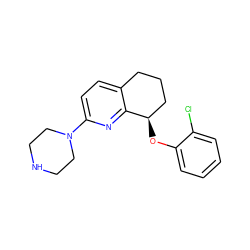Clc1ccccc1O[C@@H]1CCCc2ccc(N3CCNCC3)nc21 ZINC000045354596