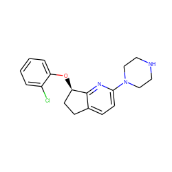 Clc1ccccc1O[C@@H]1CCc2ccc(N3CCNCC3)nc21 ZINC000045339993