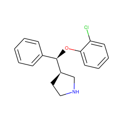 Clc1ccccc1O[C@H](c1ccccc1)[C@@H]1CCNC1 ZINC000095587969