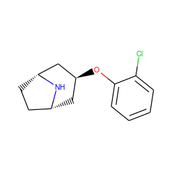 Clc1ccccc1O[C@H]1C[C@@H]2CC[C@H](C1)N2 ZINC000101387152