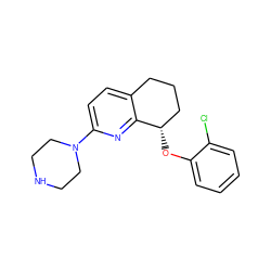 Clc1ccccc1O[C@H]1CCCc2ccc(N3CCNCC3)nc21 ZINC000045339991