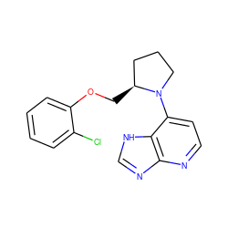 Clc1ccccc1OC[C@H]1CCCN1c1ccnc2nc[nH]c12 ZINC000140135771