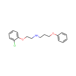 Clc1ccccc1OCCNCCCOc1ccccc1 ZINC000013766770