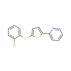 Clc1ccccc1Sc1ccc(-c2ccccn2)s1 ZINC000000149217