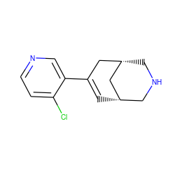 Clc1ccncc1C1=C[C@H]2CNC[C@@H](C1)C2 ZINC000095579131