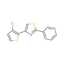 Clc1ccsc1-c1csc(-c2cccnc2)n1 ZINC000001403083