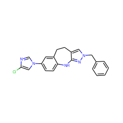 Clc1cn(-c2ccc3c(c2)CCc2cn(Cc4ccccc4)nc2N3)cn1 ZINC000653710252