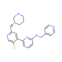 Clc1cnc(N[C@H]2CCCNC2)cc1-c1cccc(NCc2ccncc2)n1 ZINC000169703697