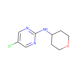 Clc1cnc(NC2CCOCC2)nc1 ZINC000093537182