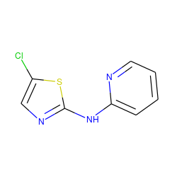 Clc1cnc(Nc2ccccn2)s1 ZINC000014945028