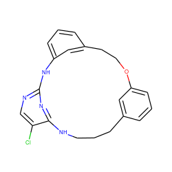 Clc1cnc2nc1NCCCc1cccc(c1)OCCc1cccc(c1)N2 ZINC000142443170