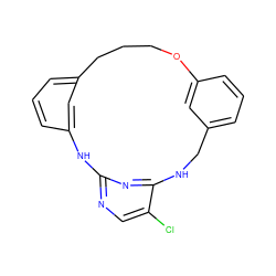 Clc1cnc2nc1NCc1cccc(c1)OCCCc1cccc(c1)N2 ZINC000139355573