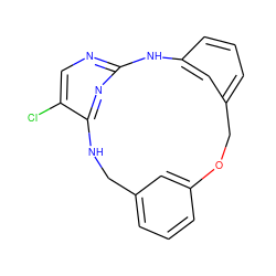 Clc1cnc2nc1NCc1cccc(c1)OCc1cccc(c1)N2 ZINC000142431720