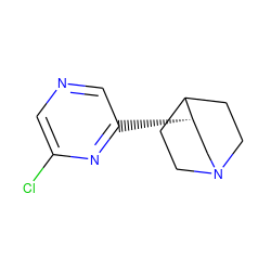 Clc1cncc([C@H]2CN3CCC2CC3)n1 ZINC000000005030