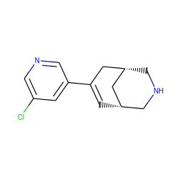 Clc1cncc(C2=C[C@H]3CNC[C@@H](C2)C3)c1 ZINC000095577102