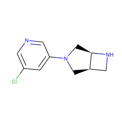 Clc1cncc(N2C[C@@H]3CN[C@@H]3C2)c1 ZINC000028866014