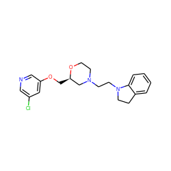 Clc1cncc(OC[C@@H]2CN(CCN3CCc4ccccc43)CCO2)c1 ZINC000149707085