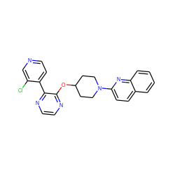 Clc1cnccc1-c1nccnc1OC1CCN(c2ccc3ccccc3n2)CC1 ZINC000096168789