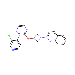 Clc1cnccc1-c1nccnc1OC1CN(c2ccc3ccccc3n2)C1 ZINC000096168791