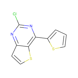 Clc1nc(-c2cccs2)c2sccc2n1 ZINC000029046306