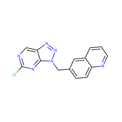 Clc1ncc2nnn(Cc3ccc4ncccc4c3)c2n1 ZINC000139777927