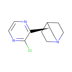 Clc1nccnc1[C@@H]1CN2CCC1CC2 ZINC000013743092